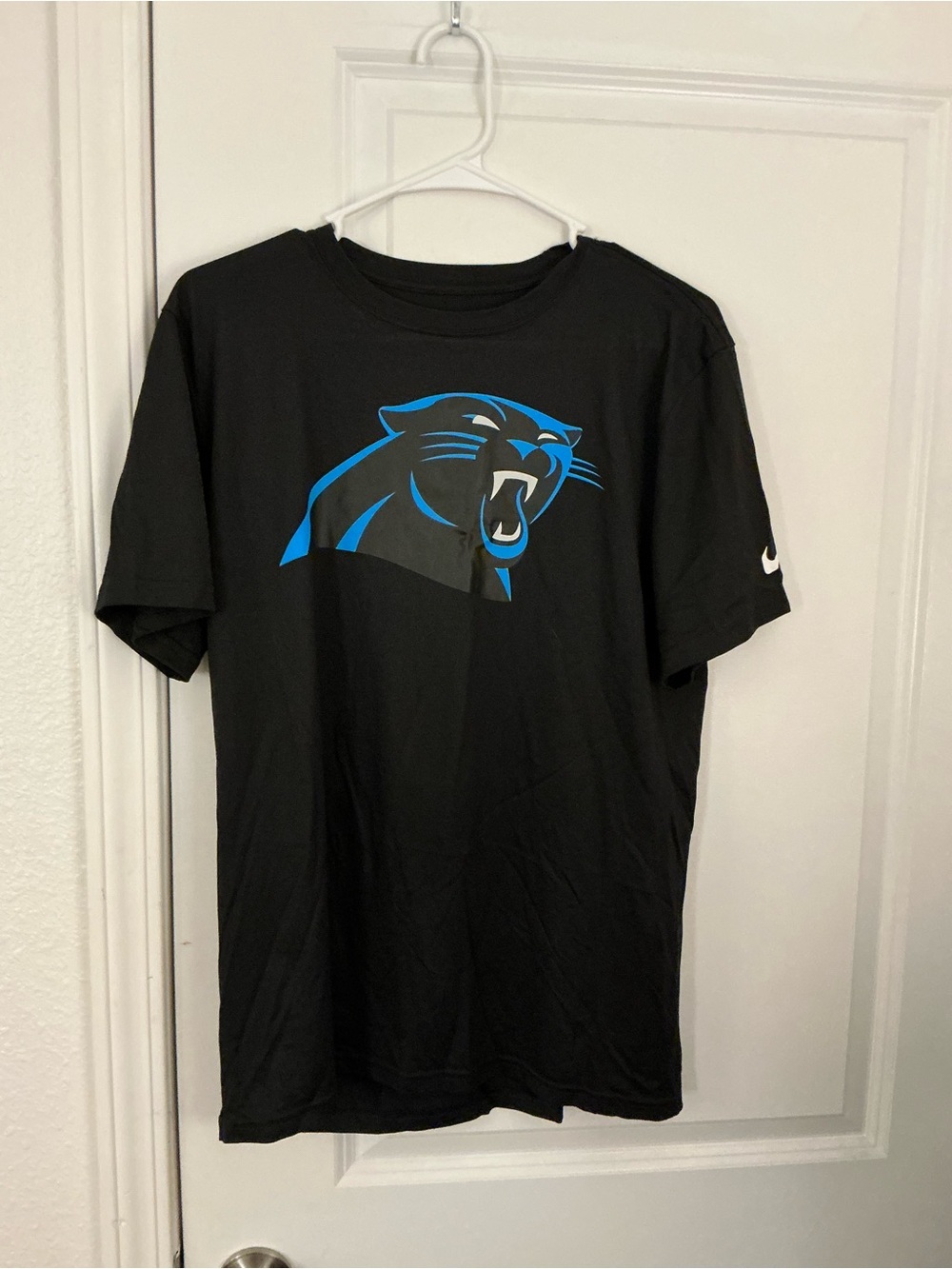 Nike Carolina Panthers NFL Men's Black Dri-FIT Primary Logo T-Shirt Size Large
